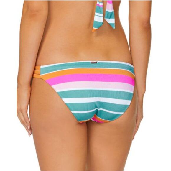 Raisins Multicolor Striped Triple Side Bikini Bottom Large NWT - Picture 8 of 8